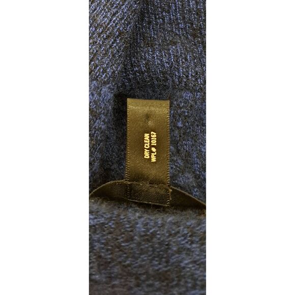 Aqua cashmere womens large blue cashmere sweater zip azure blue cobalt - Picture 9 of 9